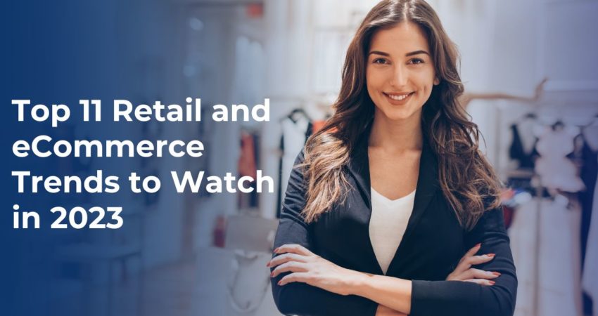 The image features a blend of retail and eCommerce icons, suggesting a comprehensive overview of emerging trends. It conveys the anticipation and significance of staying informed about key developments in the retail and eCommerce landscape for the upcoming year.