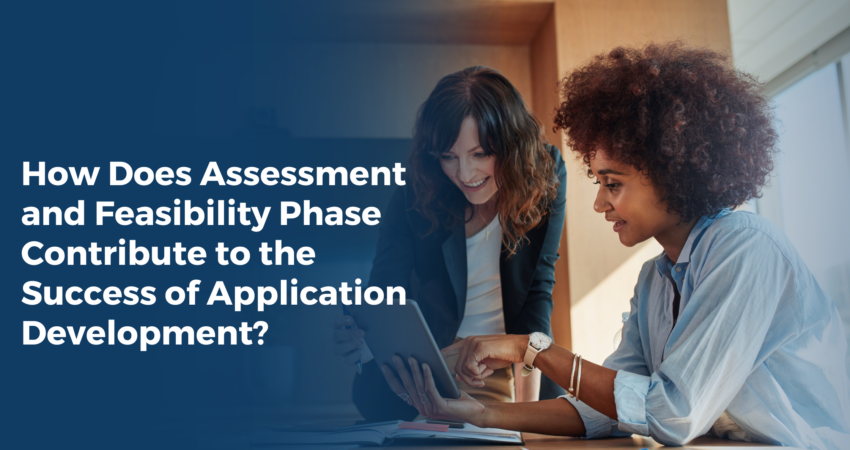 Illustration depicting puzzle pieces coming together, symbolizing how the assessment and feasibility phase enhances application development success through strategic planning, risk assessment, and informed decision-making.